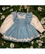 Vintage Wizard of Oz Dorothy Dress Doll Clothes Costume Blue White Check... - $26.32 CAD