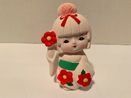 Vintage MAIKO Hand-Painted Geisha Girl Bisque Porcelain Figurine - £23.31 GBP
