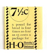 Hornby&#39;s Oatmeal 1894 Advertisement Victorian 7.5 Cents Pound Of Bread A... - €17,09 EUR