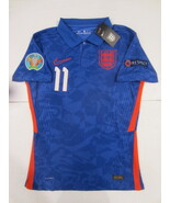 Marcus Rashford England 20/21 Euro Match Blue Away Polo Soccer Jersey 20... - $75.00