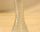 Diamond Point Clear Glass Bud Vase Unknown Maker c - $12.86