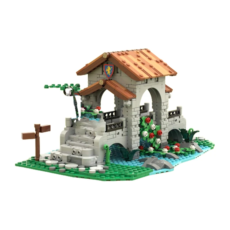 MOC-161587 Architectural Series Knights&#39; Bridge House DIY Model Bricks Building - £164.85 GBP