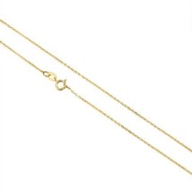 &quot;Collier chaîne de câble délicat en or massif 22 carats taille diamant 0,9... - £182.96 GBP