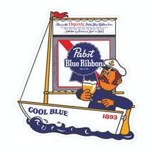 Pabst Blue Ribbon Sailboat Cool Blue Decal / Bumper Sticker - £2.85 GBP+
