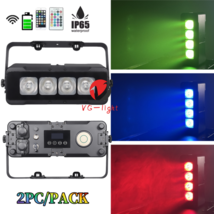 2XWireless APP RGBWAUV 4x20W LED Battery Par Can Light DMX Stage DJ Bar ... - $425.92
