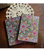 5D Purple/Green/Gold Mandala Floral Design Journal with Rhinestone Diamo... - $27.16 CAD