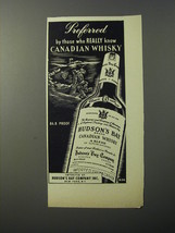 1953 Hudson&#39;s Bay Canadian Whisky Ad - Preferred by those who really know  - £14.78 GBP