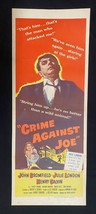 Crime Against Joe Original Insert Movie Poster 1956 Julie London - £45.84 GBP