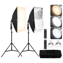 VEVOR Softbox Lighting Kit, 20" x 28", Softbox with 45W 3000-6500K LED B... - $54.99