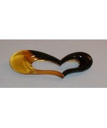 VTG LUCITE HEART PIN COSTUME JEWELRY BROOCH CHAMPAGNE CHOCOLATE BUTTERSC... - £23.59 GBP
