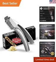 Mess-Free Stainless Steel Garlic Press with Detachable Handle for Coarse... - $840.68 MXN