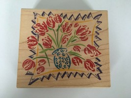 Rubber Stampede Stamp Bloomin Bouquet Pot Tulips Flower Vase Card Making Craft - £3.72 GBP