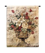 26x32 REFLECTIONS I Rose Floral Urn Tapestry Wall Hanging  - $84.15