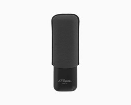 S.T. Dupont - Double Cigar Case Leather Black Grain Matte - 183240 - $4,543.25 MXN