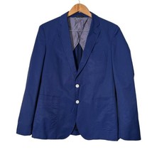 Hugo Boss Men Blazer Jacket Dual Vent Blue Sport Coat Natural Stretch Size 42R - £55.68 GBP