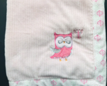 Chick Pea Baby Blanket Owl Butterfly Embroidered Velour Sherpa - $21.99