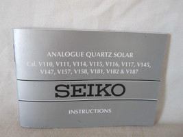 Replacement Seiko Watch Instructions Booklet- Analogue Quartz Solar - £3.93 GBP