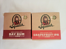 Dr. Squatch Mens Soap 2 Bar Lot Bay Rum Grapefruit IPA - £11.88 GBP