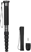 6-Section Monopod Compact Portable Photography Aluminum Alloy, 266 Black). - £35.15 GBP