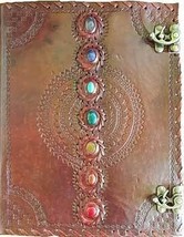 Chakra Journal, Leather, 10x13", Latch Closure, Inspirational Writing - $3,008.87 MXN
