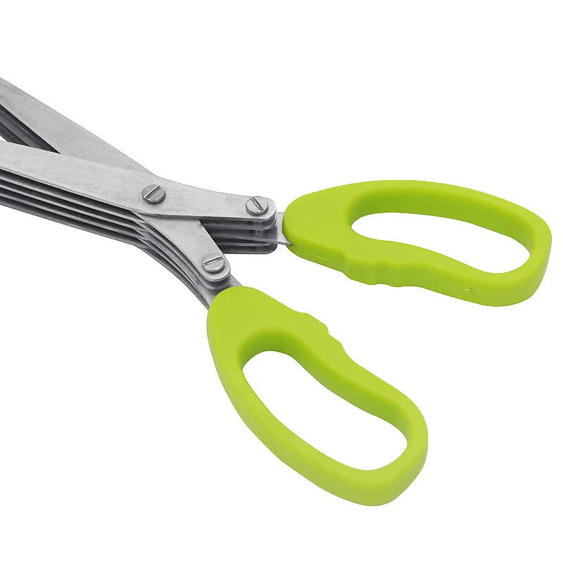 5 Layers Stainless Steel Multi Layer Kitchen Scissors Chopped Green Onion Vegeta - £156.68 GBP