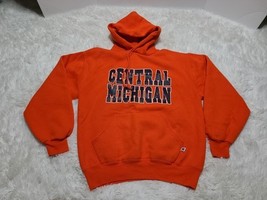 Central Michigan University Hoodie ORANGE Pocket Sweatshirt M Russell VT... - $7.40