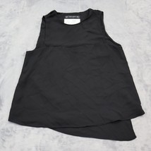 Zara Shirt Womens S Black Sleeveless Round Neck Trafaluc Collection Casual Top - $14.02