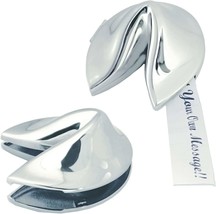 Custom Personalized Non-Tarnishing Silver Fortune Cookie Paperweight - £12.98 GBP