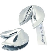Custom Personalized Non-Tarnishing Silver Fortune Cookie Paperweight - £12.63 GBP