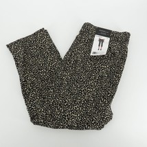 Rafaella Women&#39;s Comfort Cheetah Print Black Brown Capri Pants Size 12 New - £10.16 GBP