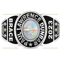 Men High School and College Class Ring Personalized Silver Graduation Gift - £96.31 GBP