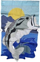 Bass Fishing Fish Decorative Flag Banner by New Creative Enterprises 28&quot;... - £11.08 GBP