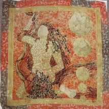 Artist Signed Large Women Scarf Redhead Lady Vines Print Numbered 1 Of 500 - £38.82 GBP