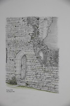 Nunney castle doorway. Nunney. Medieval castle. English castle. Pencil drawing.  - £47.13 GBP