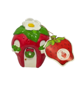 VINTAGE 1980&#39;s STRAWBERRY SHORTCAKE HOUSE PAPER MACHE CHRISTMAS TREE ORN... - $1,642.34 MXN