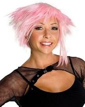 Choppy Blonde &amp; Pink Cyber Pixie Wig EMO Anime Comic Manga Harajuku Punk... - $198.85 MXN