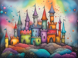 Colorful Castle Diamond Painting Kits 5D Diamond Art Kits for Adults DIY... - $14.69+