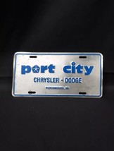 Old PORT CITY Metal Dealer Dealership License Plate PORTSMOUTH NH Dodge ... - $27.80