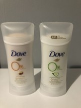 2X Brand New Dove 0% Aluminum Free Deodorant Shea Butter,andcucumber &amp;green Tea - £16.21 GBP