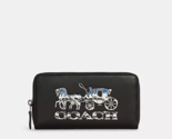 New Coach C7014 Accordion Wallet with Horse and Carriage Leather Black M... - $132.91