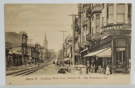 San Francisco CA Early View Hayes St Looking West from Octavia St Postcard T12 - £13.31 GBP
