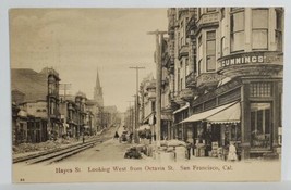 San Francisco CA Early View Hayes St Looking West from Octavia St Postcard T12 - £13.08 GBP