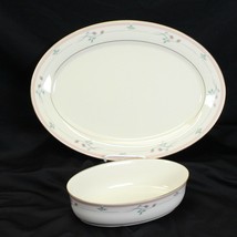 Lenox Rose Manor Platter 16&quot; and Oval Serving Bowl 9.5&quot; - £69.10 GBP