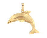 Dolphin Unisex Charm 14kt Yellow Gold 362674 - £79.12 GBP