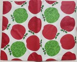 Peva Vinyl Tablecloth 52&quot; x 52&quot; Square (4 people) RED &amp; GREEN APPLES # 2... - $13.85