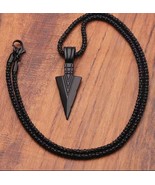 Hip Hop Vintage Men Arrow Necklace Delicate Triangle Spearhead Arrowhead... - £15.50 GBP