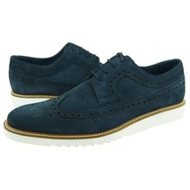 Charles Stone Wingtip Oxfords, Men&#39;s Casual Blue Suede Shoes, 7-13US - $1,699.27 MXN