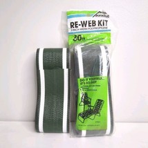 1.5 Rolls Arden Paradise Re-Web Kit Chair Webbing 30&#39;x3&quot;  Green/White St... - $19.26