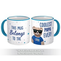 Coolest PAPA Ever Bear : Gift Mug Best Family Christmas Birthday Funny - £12.70 GBP