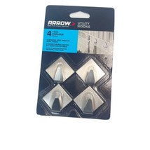 ARROW 160471 Stainless Metal Medium Adhesive Back Wall Hook 4 pk Up To 1... - £4.61 GBP